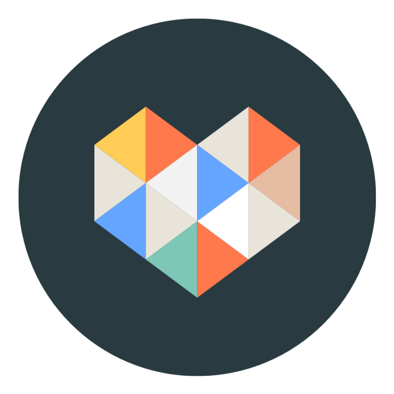 Heart shaped logo representing Diversity Inclusion and Belonging at Benefitfocus