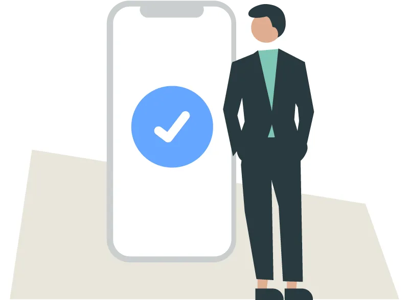 image of man with phone