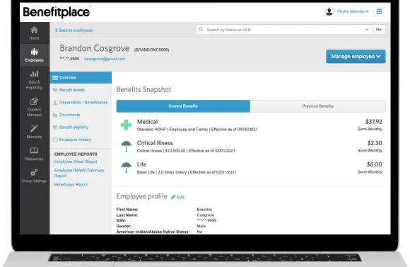 benefitplace screenshot